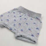 Whales Mottled Grey Lightweight Jersey Shorts - Boys 9-12 Months