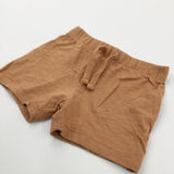 Tan Lightweight Jersey Shorts - Boys 9-12 Months