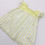 Sparkly White & Yellow Cotton Blouse - Girls 9-12 Months