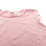 Ribbed Pink T-Shirt - Girls 6-9 Months