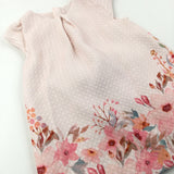 Flowers Pink Dress - Girls 9-12 Months