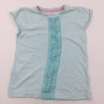 Broderie Anglaise Mint Green T-Shirt - Girls 9 Years