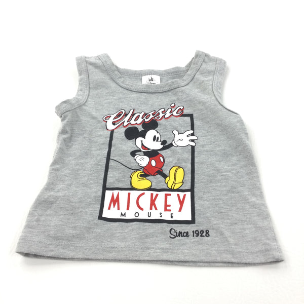 'Classic Mickey Mouse' Grey Vest Top - Boys 9-12 Months