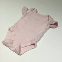 'Some Bunny Loves Me' Rabbit Pink Short Sleeve Bodysuit - Girls Newborn