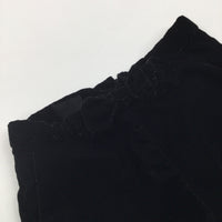 Sparkly Black Velvet Shorts - Girls 5-6 Years