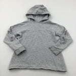 Grey Mottled Hoodie Sweatshirt - Girls 9-10 Years