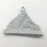 'Welcome Little One' Grey Knotted Jersey Hat - Boys 9-12 Months