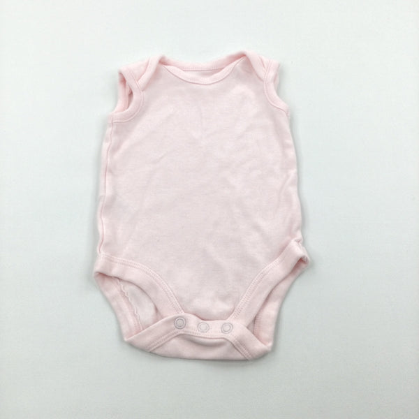 Pale Pink Sleeveless Bodysuit - Girls Newborn