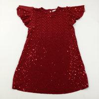 Sequins Red Party Dress - Girls 9 Years