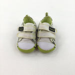 Black, White & Lime Soft Sole Shoes - Boys 0-3 Months