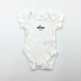 'Friday' Car White Short Sleeve Bodysuit - Boys Newborn