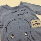 'Tiny But Mighty' Blue Long Sleeve Top - Boys Newborn