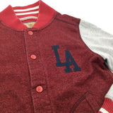 'LA Oakland' Red & Grey Baseball Style Jacket/Jumper - Boys 10 Years