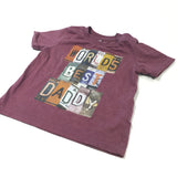 'World's Best Daddy' Mauve T-Shirt - Boys 6-9 Months