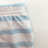 Blue & White Stripe Trousers - Boys 0-3 Months