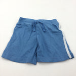 Blue & White Lightweight Jersey Shorts - Boys 12-18 Months