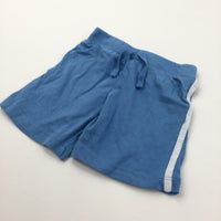 Blue & White Lightweight Jersey Shorts - Boys 12-18 Months