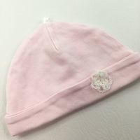Pink Cotton Hat - Girls 0-3 Months