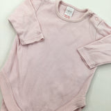 Pink Long Sleeve Bodysuit - Girls 0-3 Months