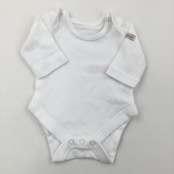 White Long Sleeve Bodysuit - Boys/Girls Early