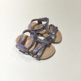 Hearts Sparkly Lilac Sandals - Girls Size 4