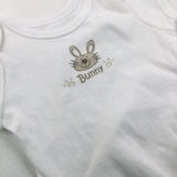 'Bunny' White Short Sleeve Bodysuit - Boys/Girls Early