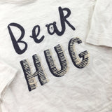 'Bear Hug' White Long Sleeve Top - Boys 3-6 Months