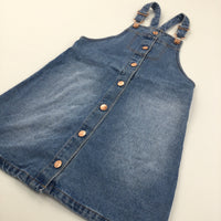 Light Blue Denim Dungaree Dress - Girls 11-12 Years