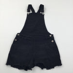 Black Denim Short Dungarees - Girls 11-12 Years