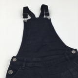 Black Denim Short Dungarees - Girls 11-12 Years