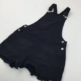 Black Denim Short Dungarees - Girls 11-12 Years