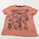 'Just Surf & Chill' Orange T-Shirt - Boys 10-11 Years