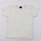 Cream Fitted T-Shirt - Girls 10-12 Years