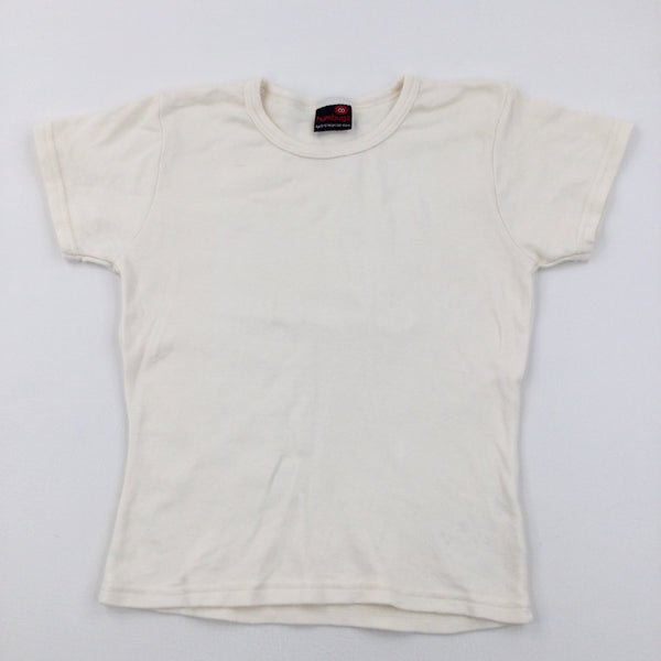 Cream Fitted T-Shirt - Girls 10-12 Years