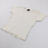 Cream Fitted T-Shirt - Girls 10-12 Years