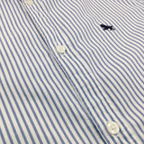 Blue & White Striped Long Sleeve Shirt - Boys 10-11 Years