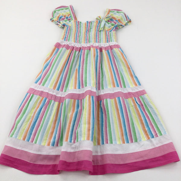 Colourful Striped Cotton Dress - Girls 10-11 Years