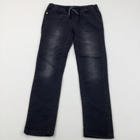 Black Denim Pull On Jeans - Boys 12 Years