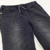 Black Denim Pull On Jeans - Boys 12 Years