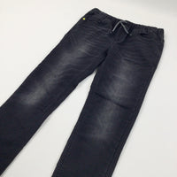 Black Denim Pull On Jeans - Boys 12 Years