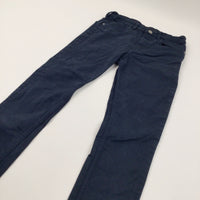 Navy Cotton Twill Trousers with Adjustable Waistband - Boys 11-12 Years