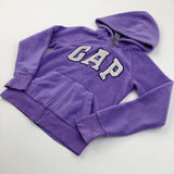 'GAP' Purple Fleece Zip Up Hoodie - Girls 10-11 Years