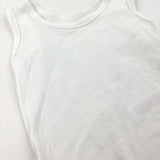 White Sleeveless Bodysuit - Girls/Boys 9-12 Months