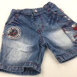 Thomas The Tank Engine Mid Blue Denim Shorts - Boys 9-12 Months