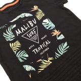 'Malibu' Black T-Shirt - Boys 6-7 Years