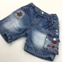 Thomas The Tank Engine Mid Blue Denim Shorts - Boys 9-12 Months