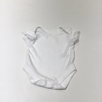 White Short Sleeve Bodysuit - Boys/Girls Tiny Baby