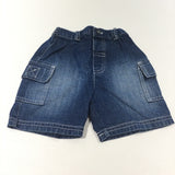 Dark Blue Denim Shorts - Boys 12-18 Months
