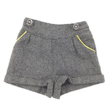 Black & White Shorts - Girls 9-12 Months