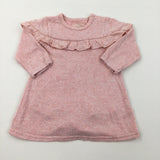 Pink Long Sleeve Dress with Integrated Bodysuit - Girls 6-9 Months